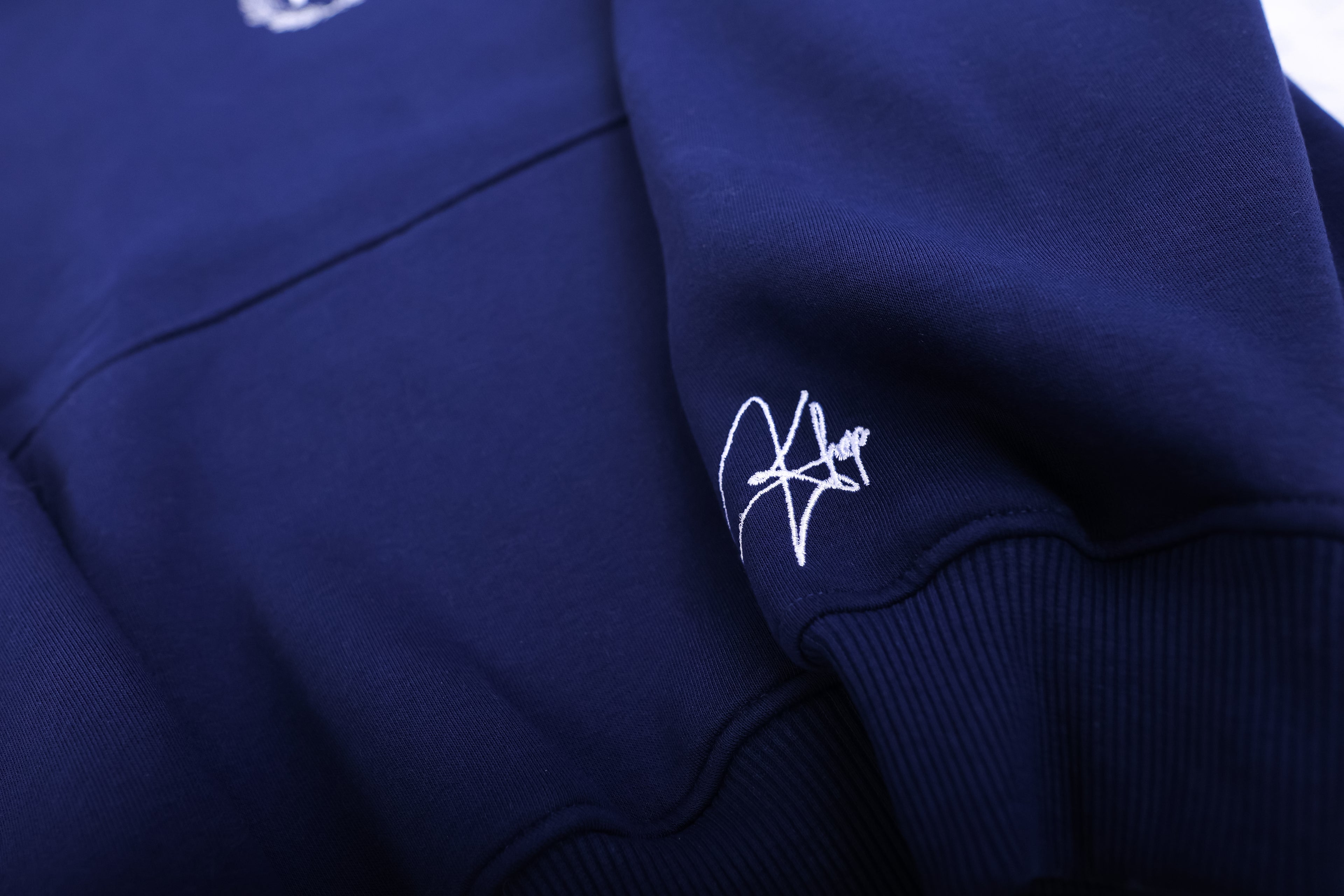 Navy Hoodie "Rise in Silence"
