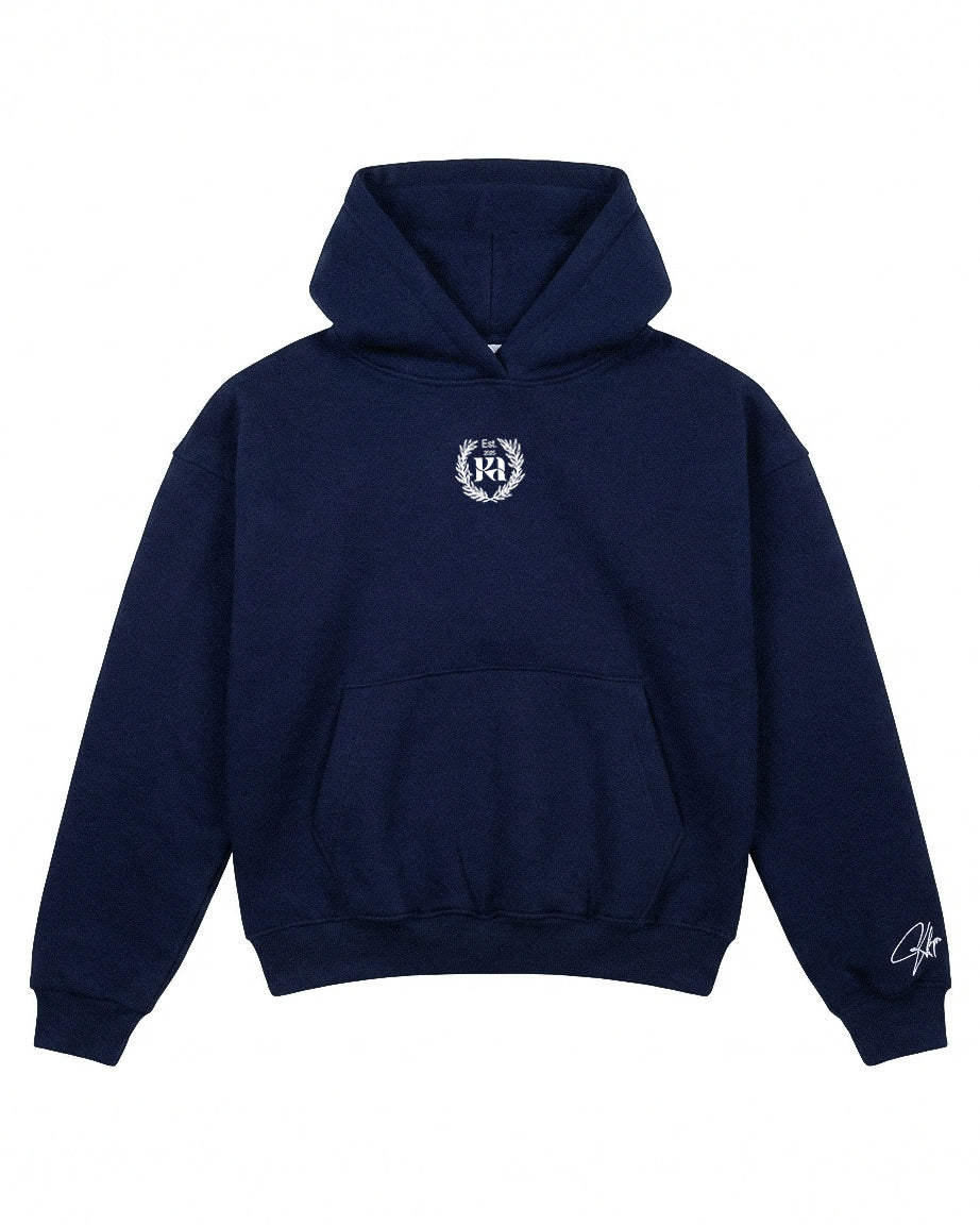 Navy Hoodie "Rise in Silence"